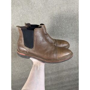 Cole Haan Boots Mens Size 8 Brown Leather Chelsea Ankle Pull On Casual‎